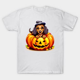 Dachshund Dog inside Pumpkin #2 T-Shirt